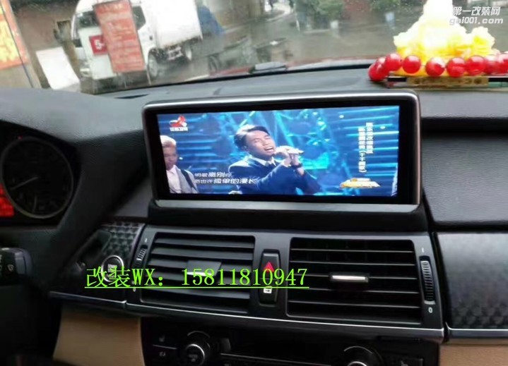 深圳老款宝马X5改装安卓大屏导航倒车影像