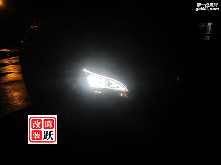 石家庄改灯标志4008车灯升级Q5双光透镜高亮氙气灯