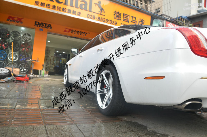 捷豹XJL轮毂改装升级19寸台湾DATA轮毂装车效果