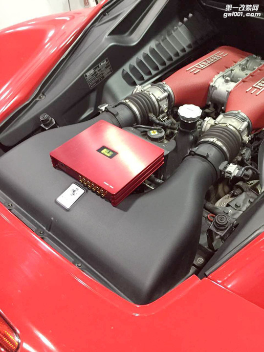台州伟杰名车原厂改装：法拉利458音响升级，红色8音度H680...