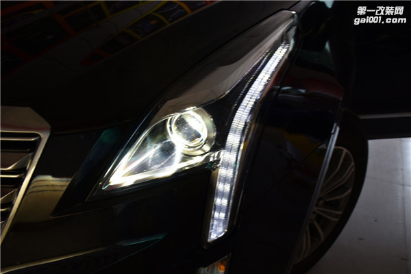 太原凯迪拉克XT5车灯改装海拉五透镜 飞利浦XV+低配 欧司朗...