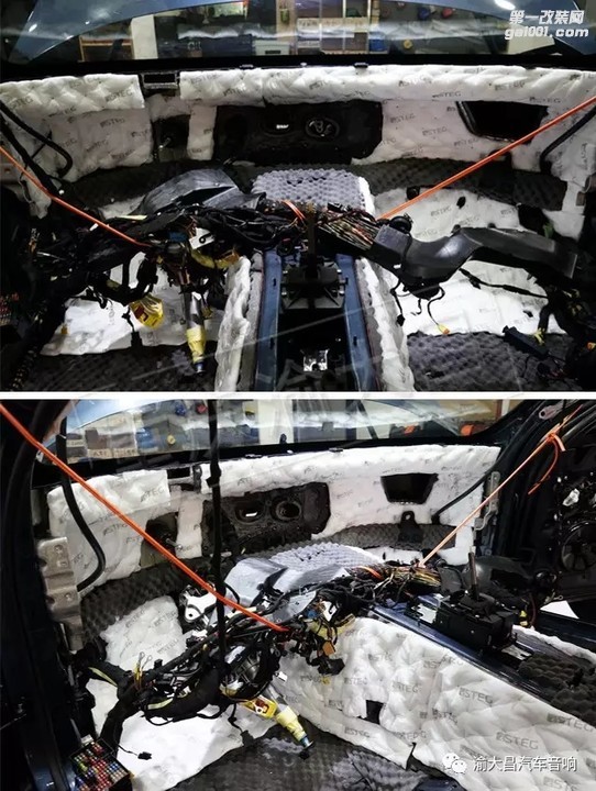 重庆保时捷帕拉梅拉摆脱异味 拆仪表台全车史泰格汽车隔音