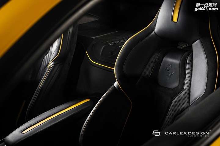 Carlex Design改装黄色法拉利F12的内饰