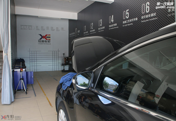 广州改灯，马自达CX7升级改装海拉5+欧司朗氙气灯