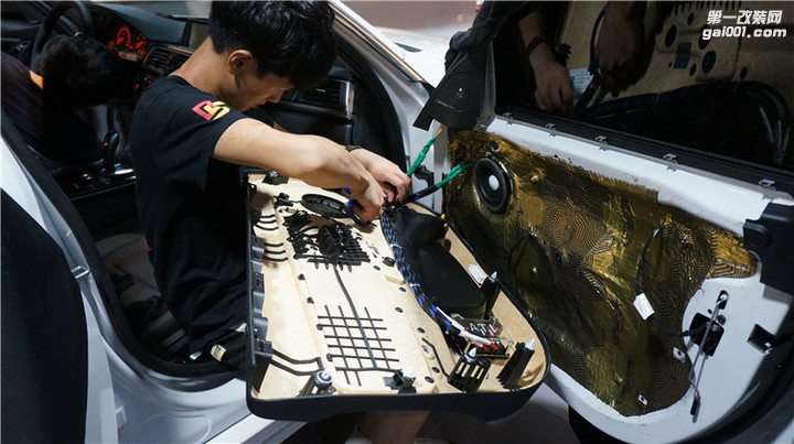 宝马320li改装优美声DSP480Pro，福州专业汽车音响隔音改装