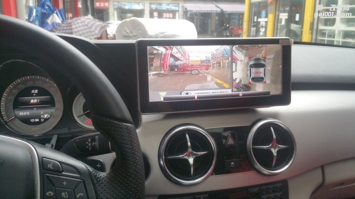 【西安亿之星】奔驰GLK300小屏改装10.25安卓大屏导航360全景