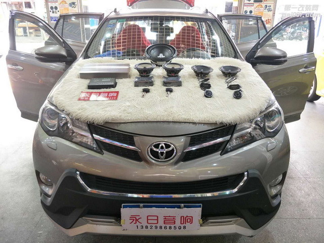 丰田RAV4升级劲浪PS165FX二分频—佛山汽车音响改装