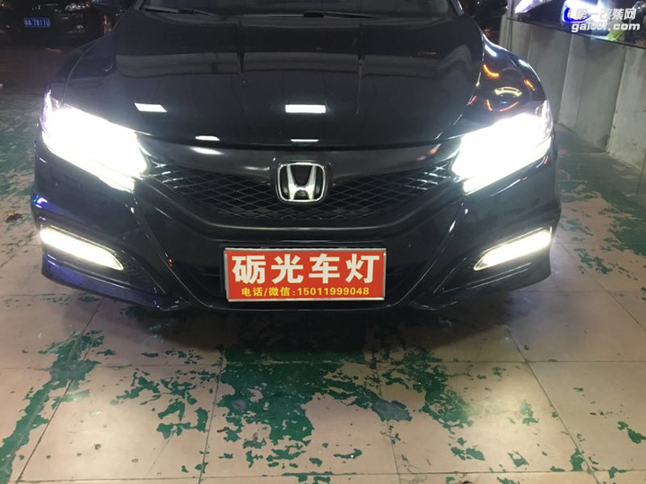 广州汽车改灯 本田思铂睿大灯升级海拉5透镜飞利浦CX5000K