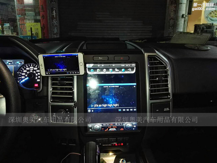 福特F-150改装安卓大屏导航+超清360全景行车记录仪