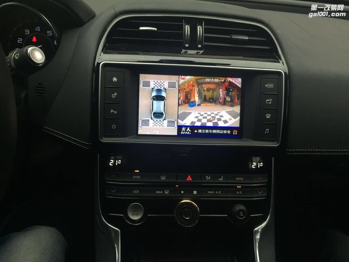 捷豹XE改装360全景行车记录仪倒车影像