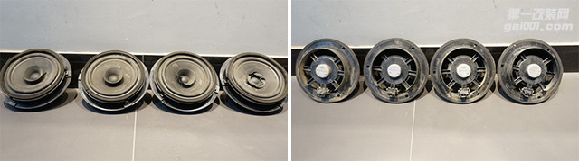 3-1 从原车拆卸下来的喇叭，质量差，塑料的盆架容易变形，纸质的音盆，导致声音模糊不.jpg