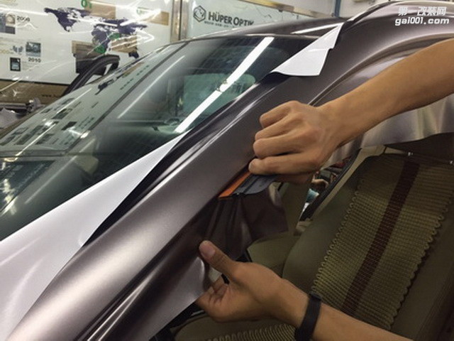 汽车新衣 宝马X3汽车贴膜改装灰色电镀改色膜—柳州金手指