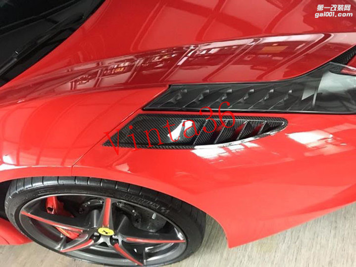 Ferrari法拉利458 ITALIA改装碳纤维前杠风口 458碳纤前杠风口...
