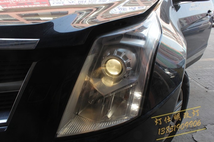 南京凯迪拉克SRX改灯升级海拉5双光透镜欧司朗氙气灯安定器