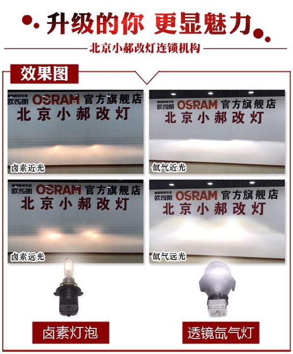 标志4008北京改灯改装氙灯双光透镜，让爱车重拾光明。
