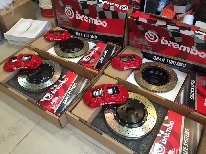 保时捷卡宴刹车改装BREMBO GT前六后四刹车套件带仿伪卡