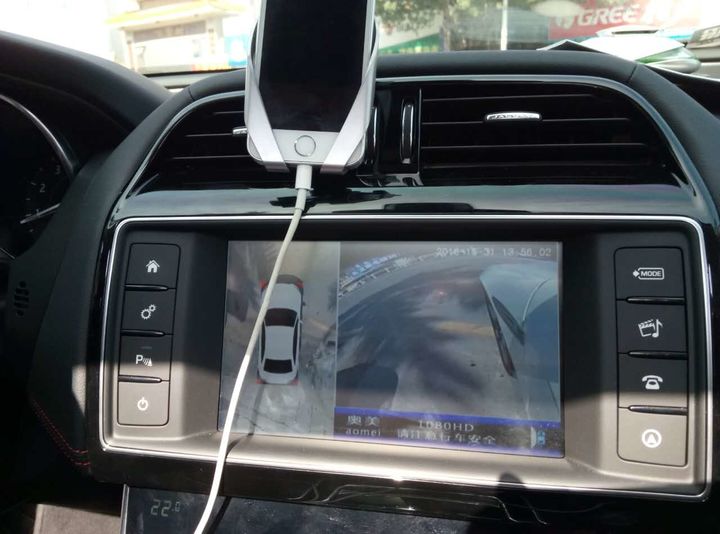 捷豹XE改装高清360度全景行车记录仪 倒车影像