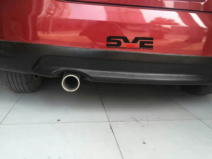 日产骐达改装SVE中尾段内回压鼓单出排气管安装作业