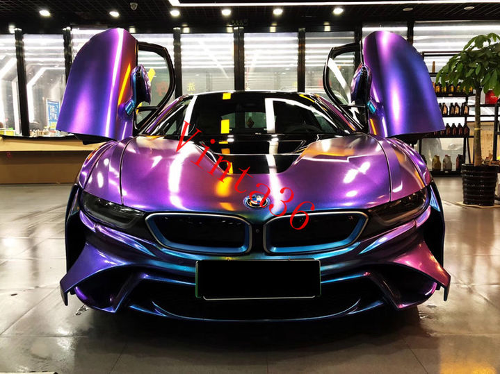 魔幻紫魅蓝BMW宝马I8改装ENERGY宽体包围 前杠 宽体轮眉 尾翼