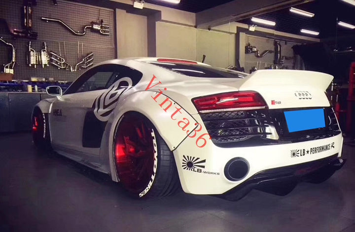 Liberty walk R8 奥迪R8改装LB宽体包围 前后唇 侧裙 尾翼 宽体...