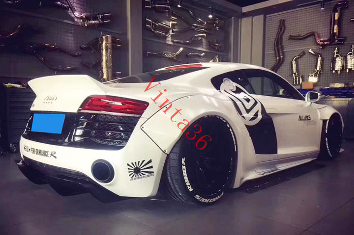 Liberty walk R8 奥迪R8改装LB宽体包围 前后唇 侧裙 尾翼 宽体...