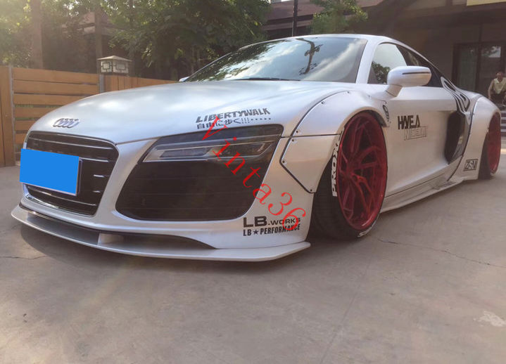 Liberty walk R8 奥迪R8改装LB宽体包围 前后唇 侧裙 尾翼 宽体...