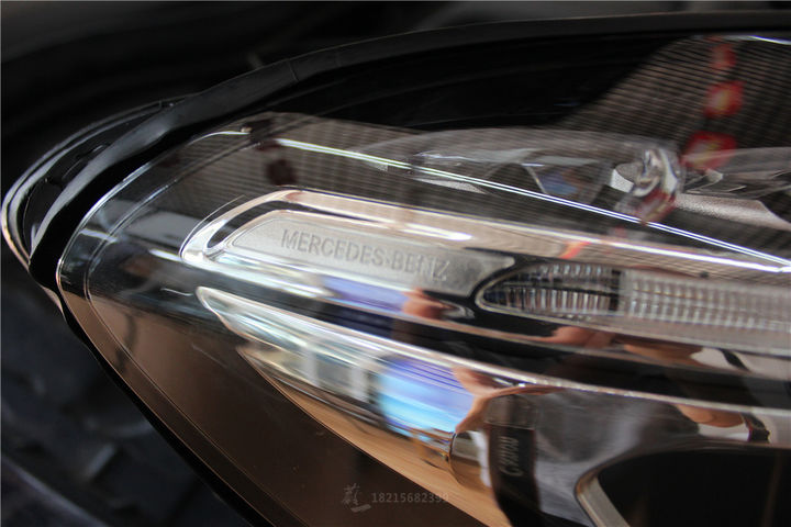 成都奔驰gla200改装原厂高配led大灯总成道可视360环视系统