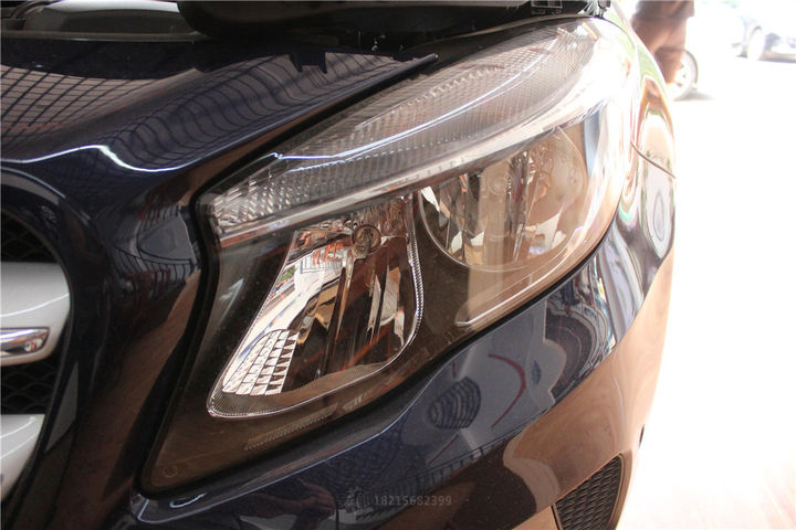 成都奔驰gla200改装原厂高配led大灯总成道可视360环视系统