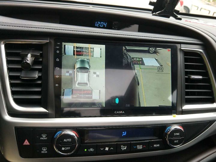 丰田汉兰达改装安卓大屏导航360全景行车记录仪