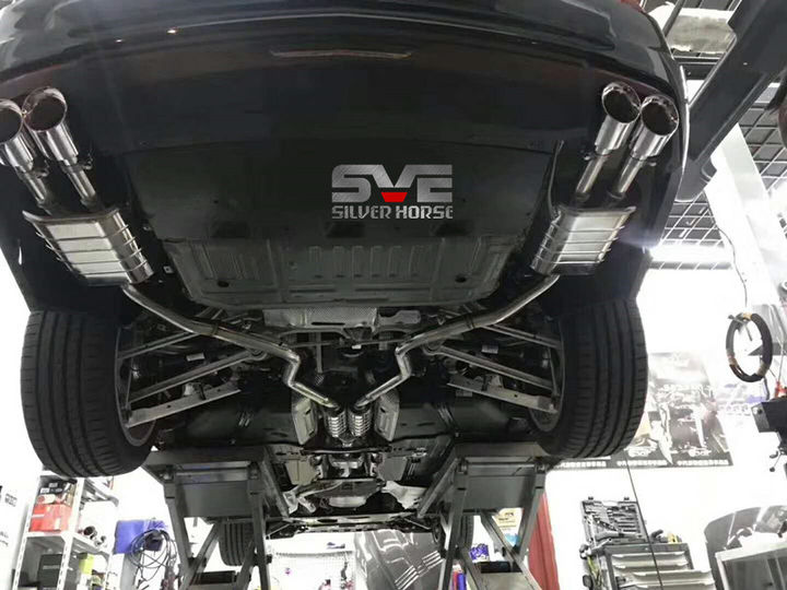 凯迪拉克CT6改装SVE中尾段阀门四出排气系统