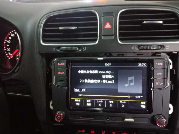 大众GTI汽车音响改装8音度X1S DSP，九江英德雷特汽车音响