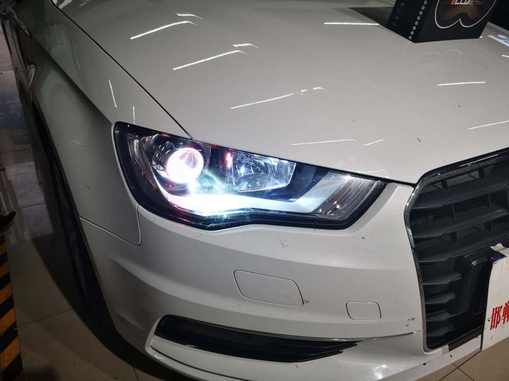 奥迪A3车灯改装LED双光透镜，为您保驾护航