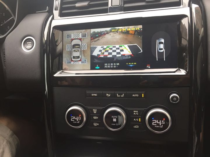 路虎发现5改装安卓大屏导航360度全景行车记录仪