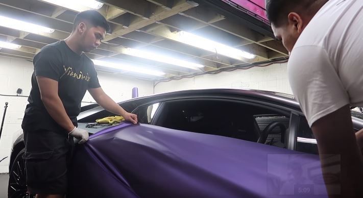 兰博基尼Aventador S改装哑光紫色