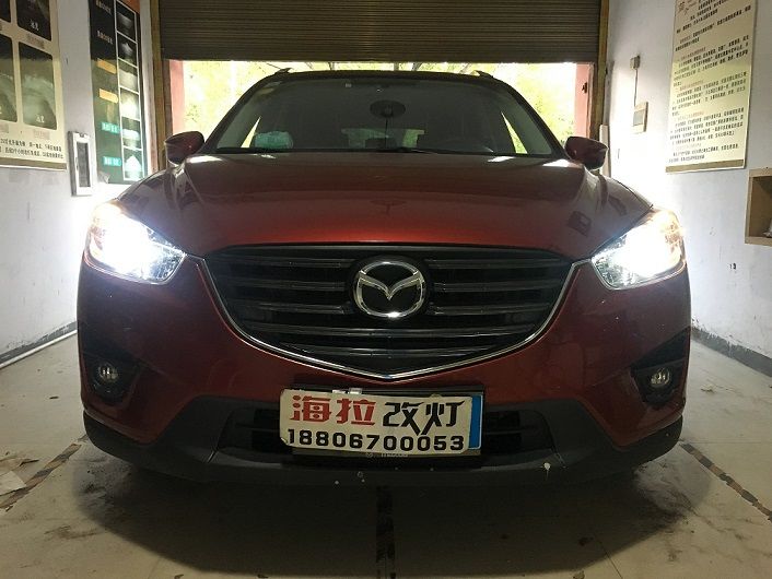 衢州海拉汽车专业改装马自达CX5升级GTR双光透镜