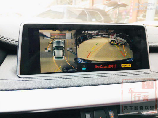西安宝马X6安装道可视360度全景行车记录仪高清夜视效果图