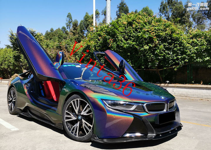 电动车BMW宝马I8改装碳纤维包围 I8碳纤维前后唇 侧裙 尾翼 ...
