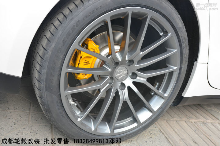 玛莎拉蒂 吉博力 升级20寸 锻造轮毂 装车 案例 (13).JPG