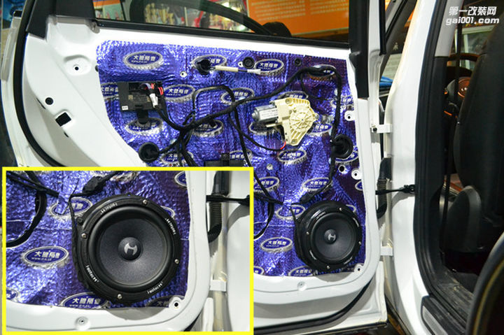 奥迪Q5汽车音响改装艾索特三分频武汉音乐之声汽车音响改装
