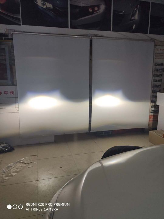 郑州改灯日产途达车灯改装米石激光LED透镜