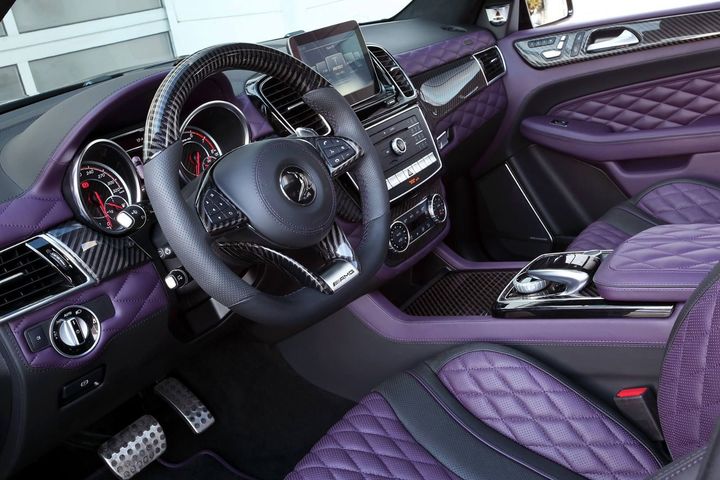 Topcar改装梅赛德斯AMG GLE 63，碳纤维搭配紫色皮革内饰