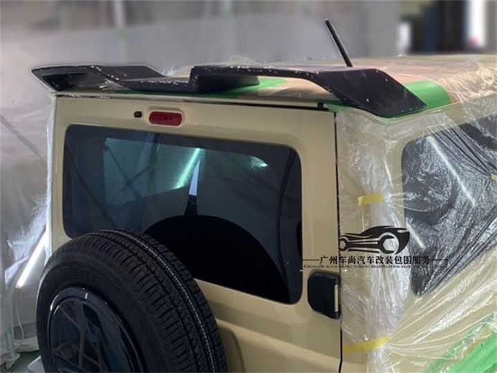 吉姆尼改装WALD宽体大包围套件 碳纤维机盖顶灯尾翼