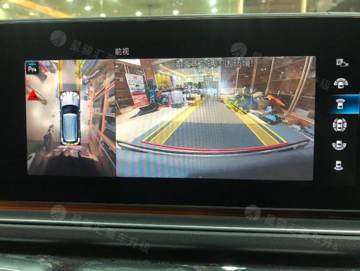 新款奔驰GLE350改装360全景影像系统，信息环绕车周一目了然