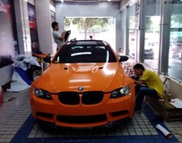 寶馬M3車身改色貼膜 亮光橙色