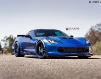 藍(lán)色Corvette C7 Z06改裝Strasse輪轂