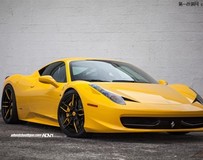 黃色法拉利458 Italia改裝ADV.1 Wheels輪轂上身