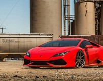 紅色蘭博基尼Huracan改裝ADV.1輪轂