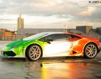 Print Tech改裝蘭博基尼Huracan三色火焰外觀