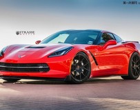 SM5R Strasse Wheels改裝火炬紅色Corvette C7 Stingray