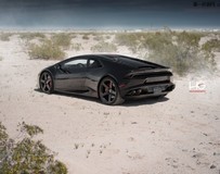 黑色蘭博基尼Huracan改裝HRE輪轂